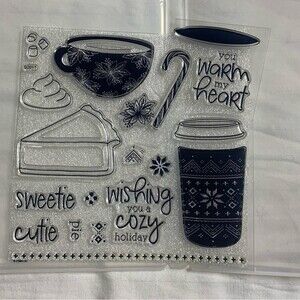 Close To My Heart Coffee Hot Chocolate Mug Pie Retired Photopolymer Stamps Set